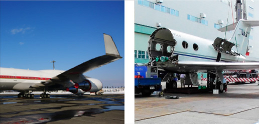 航空機のリサイクル イメージ